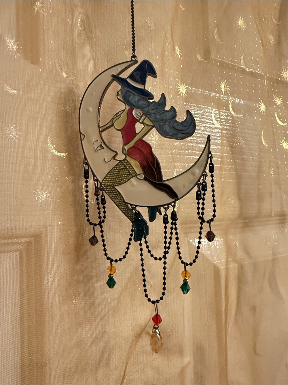 Witch on Moon Wall Decor